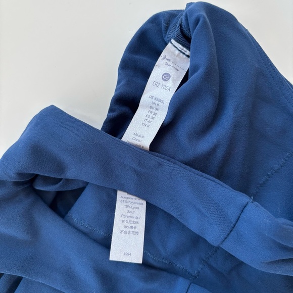 CRZ Yoga Women's French Navy Blue YOGA Set, Tank Leggings LOT OF TWO Size XS - Picture 4 of 14